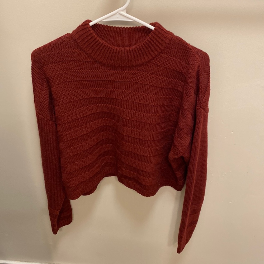 Cropped turtleneck sweater